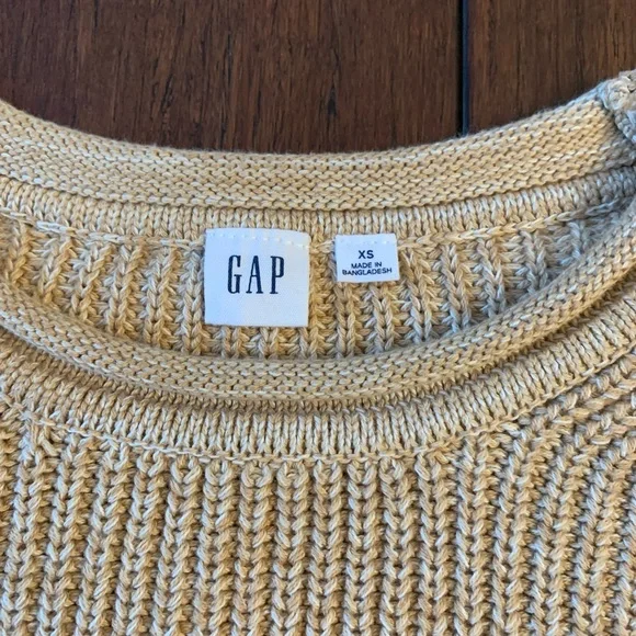 Gap Cotton Shaker Stitch Cropped Sweater - Picture 2 of 3